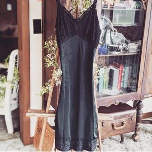 Vintage Adonna Black Chemise Dress